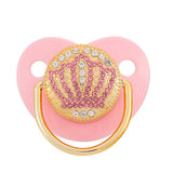 2023 New Baby Pacifier Rose Gold Bling Teether BPA Free Newborn Silicone Pacifier Baby Soother Nipple Dummy Baby Shower Gifts-Maternity Miracles - Mom & Baby Gifts