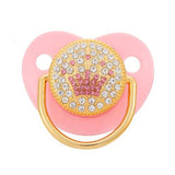 2023 New Baby Pacifier Rose Gold Bling Teether BPA Free Newborn Silicone Pacifier Baby Soother Nipple Dummy Baby Shower Gifts-Maternity Miracles - Mom & Baby Gifts