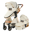  Luxurious Creamy White 2-in-1 Baby Stroller