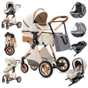  Luxurious Creamy White 3-in-1 Travel System (ISOFIX BASE INCLUDED)