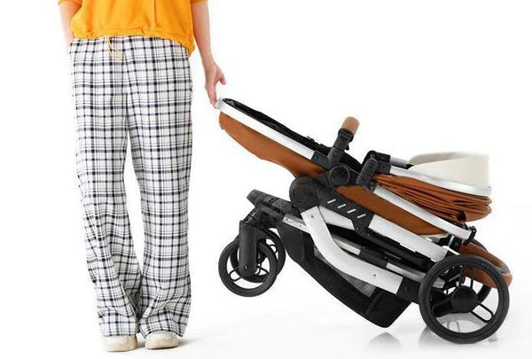 Royal Brown 3-in-1 Baby Stroller 2022 Luxury Travel System (Car Seat Base Included)-Maternity Miracles - Mom & Baby Gifts