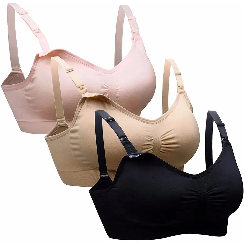 Womens Maternity Nursing Bra Maternal Seamless Clip Down Push Up Sleeping Bralette for Breastfeeding Underwear-Maternity Miracles - Mom & Baby Gifts