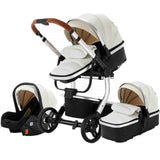 3-in-1 Baby Stroller Upgraded Luxury Travel System (Car Seat Base Included)-Maternity Miracles - Mom & Baby Gifts