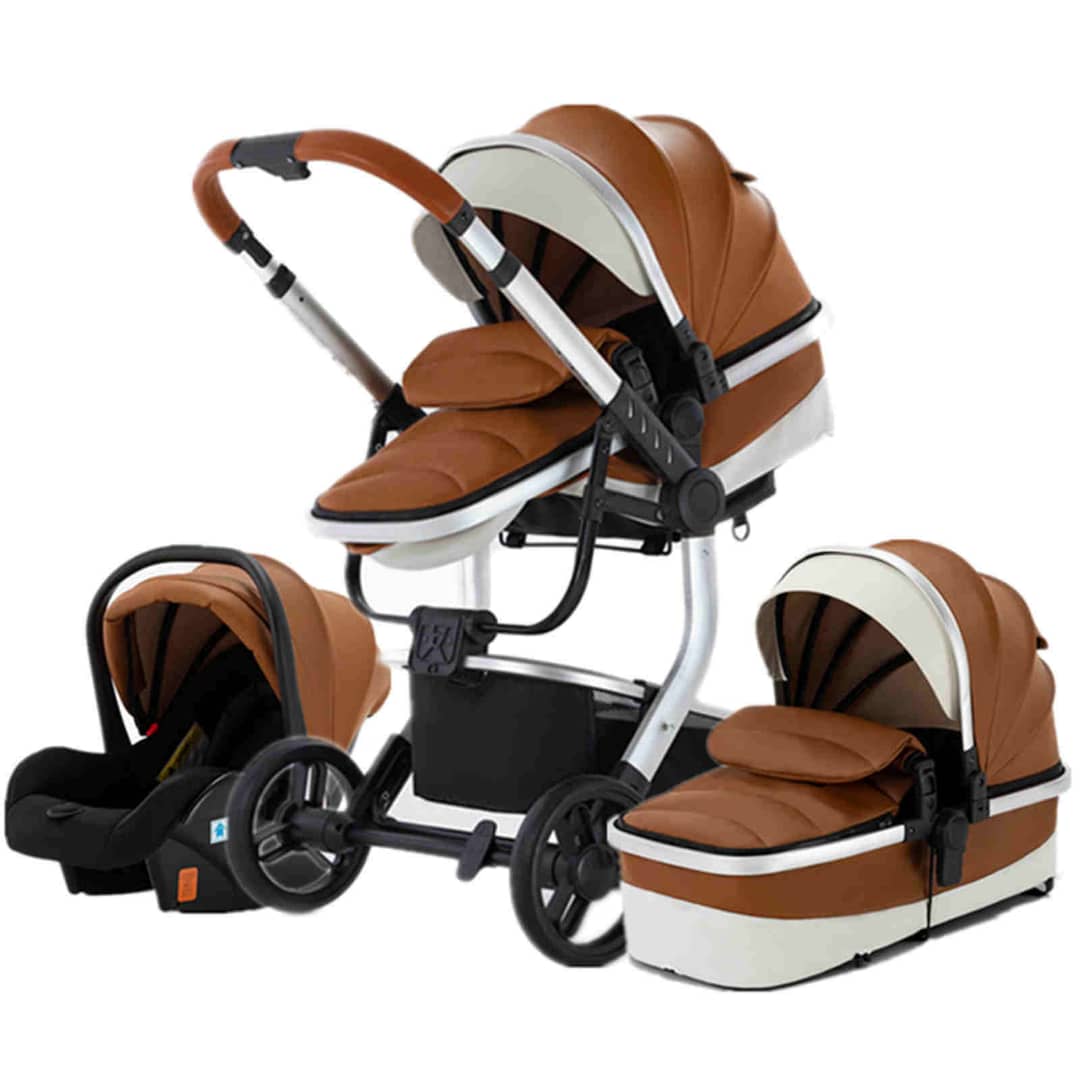 3-in-1 Baby Stroller Upgraded Luxury Travel System (Car Seat Base Included)-Maternity Miracles - Mom & Baby Gifts