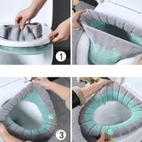 Winter Warm Toilet Seat Cover Mat Bathroom Toilet Pad Cushion with Handle Thicker Soft Washable Closestool Warmer Accessories-Maternity Miracles - Mom & Baby Gifts