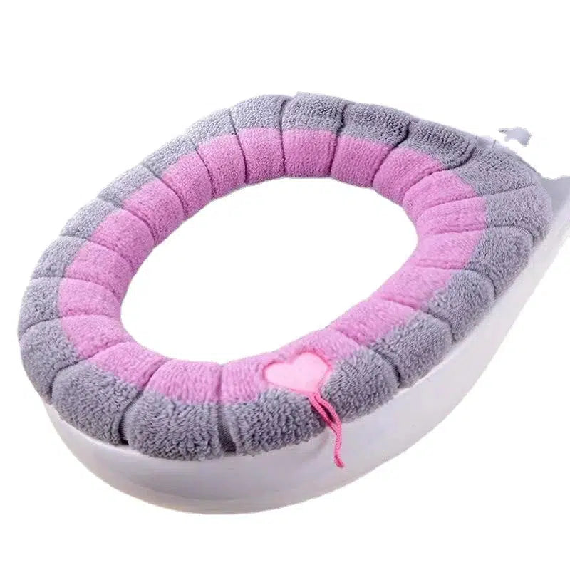 Winter Warm Toilet Seat Cover Mat Bathroom Toilet Pad Cushion with Handle Thicker Soft Washable Closestool Warmer Accessories-Maternity Miracles - Mom & Baby Gifts