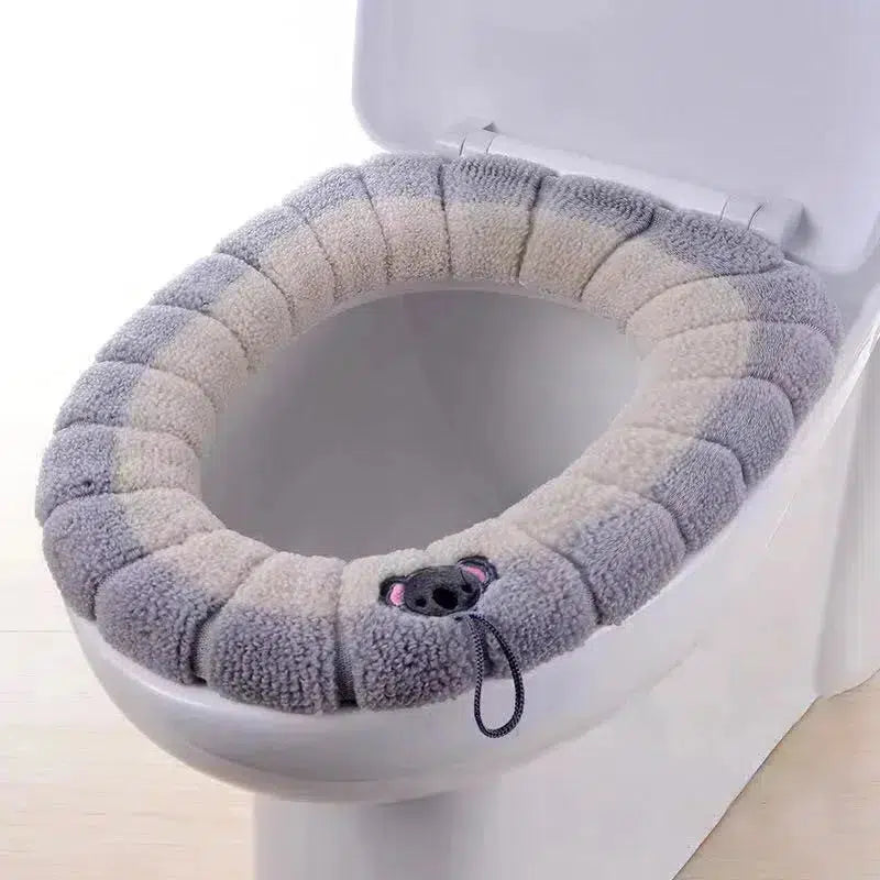 Winter Warm Toilet Seat Cover Mat Bathroom Toilet Pad Cushion with Handle Thicker Soft Washable Closestool Warmer Accessories-Maternity Miracles - Mom & Baby Gifts